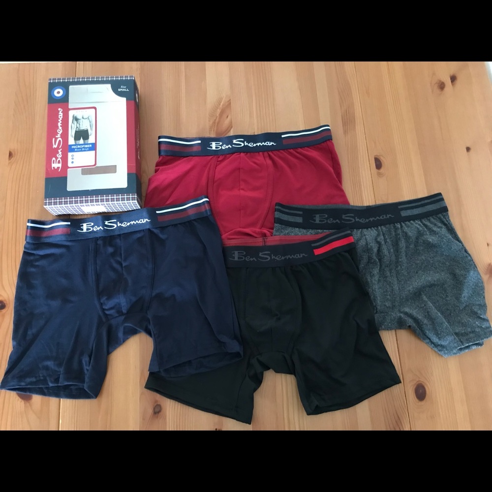Ben Sherman Microfiber Boxer Briefs 4 Pack New